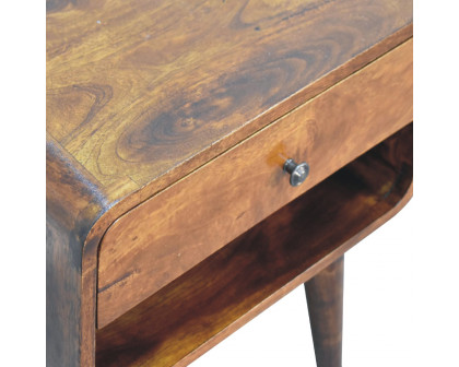 Artisan Curve Open Slot Nightstand - Chestnut