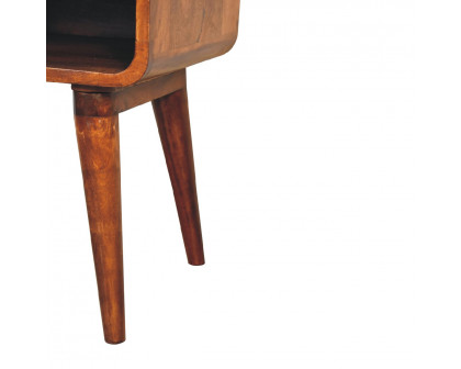 Artisan Curve Open Slot Nightstand - Chestnut