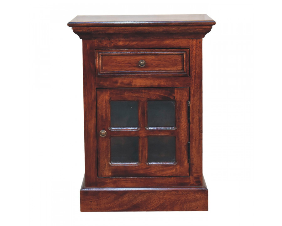 Artisan - Nightstand with Glazed Door in Cherry