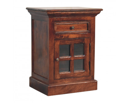 Artisan - Nightstand with Glazed Door in Cherry