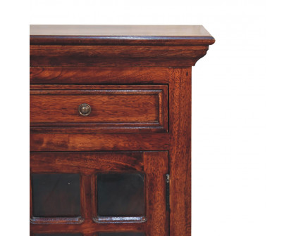 Artisan - Nightstand with Glazed Door in Cherry