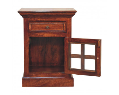 Artisan - Nightstand with Glazed Door in Cherry