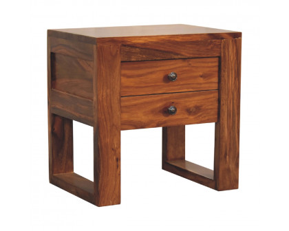 Artisan - U-Square Nightstand in Honey