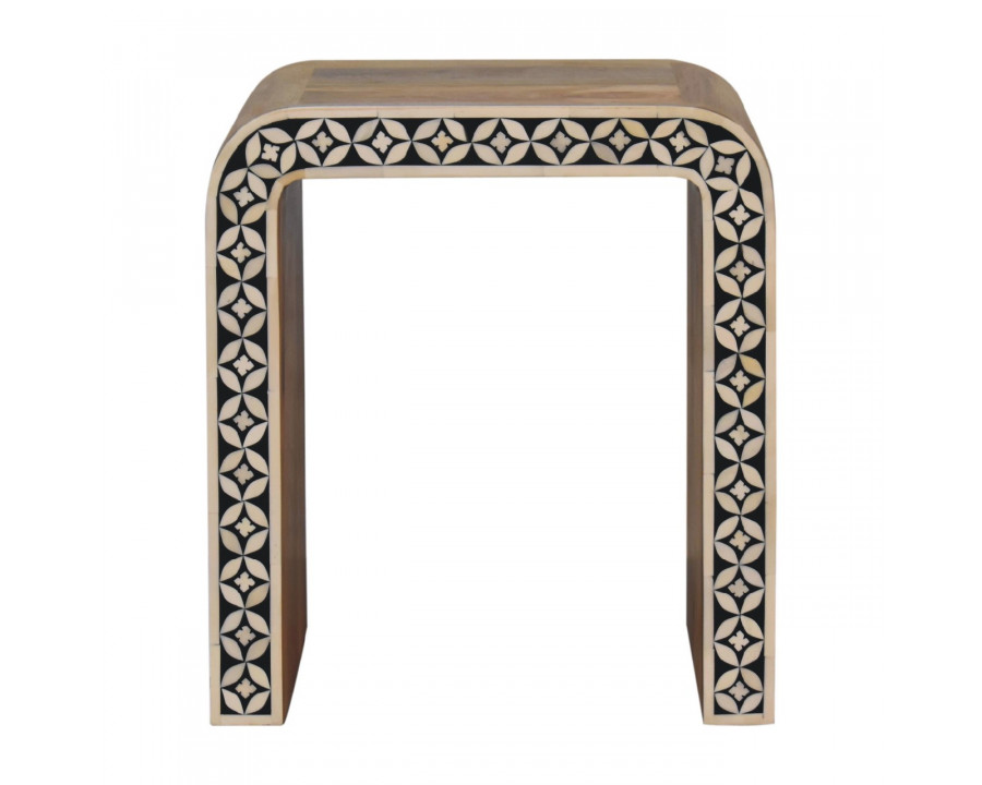 Artisan - Edessa Bone Inlay End Table in Oak-Ish