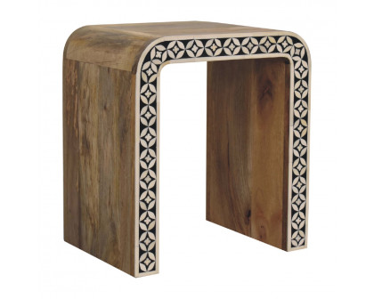 Artisan - Edessa Bone Inlay End Table in Oak-Ish