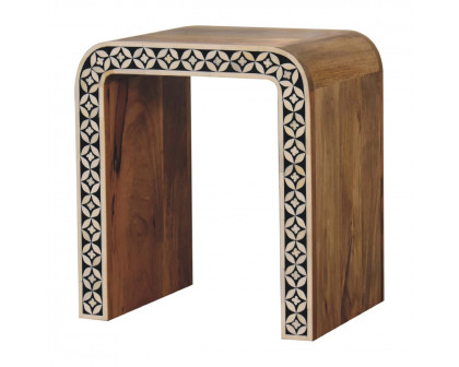 Artisan - Edessa Bone Inlay End Table in Oak-Ish