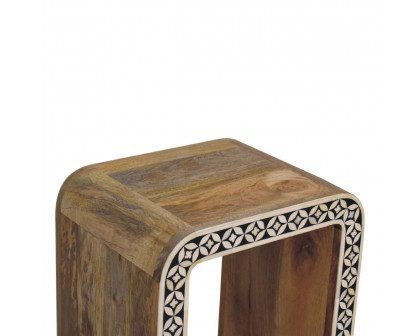 Artisan - Edessa Bone Inlay End Table in Oak-Ish