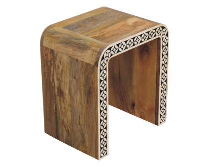 Artisan - Edessa Bone Inlay End Table in Oak-Ish