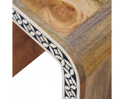 Artisan - Edessa Bone Inlay End Table in Oak-Ish