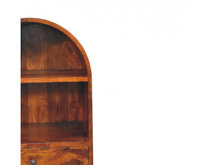 Artisan - Round Display Cabinet in Chestnut