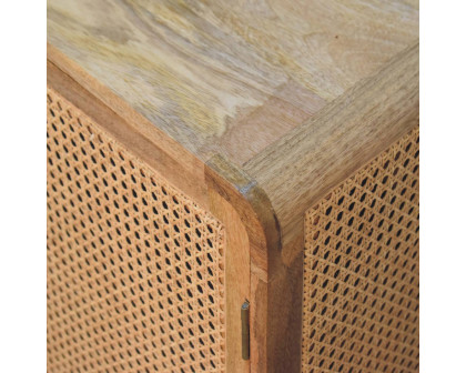 Artisan - Larrisa Storage Cabinet in Oak-Ish, Woven