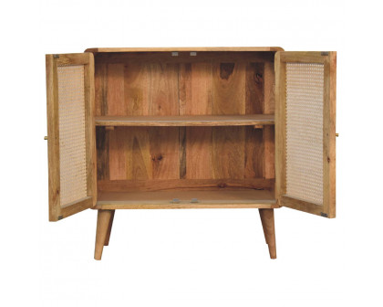 Artisan - Larrisa Storage Cabinet in Oak-Ish, Woven