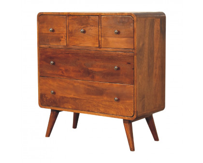 Artisan 3 Over 2 Curved Chest - Chestnut