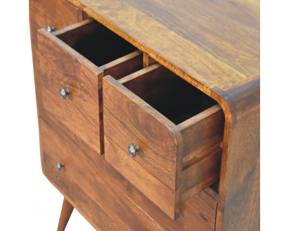 Artisan 3 Over 2 Curved Chest - Chestnut