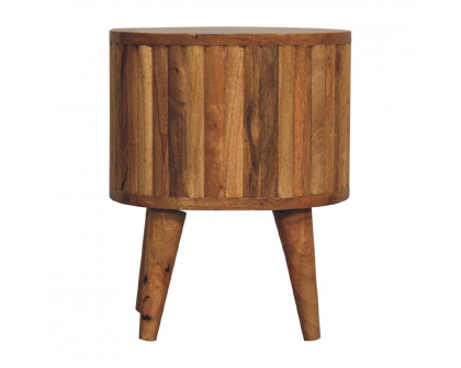 Artisan - Stripe Nightstand in Oak-Ish