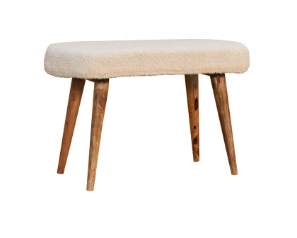 Artisan - Nordic Bench in Cream, Boucle