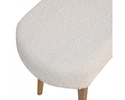 Artisan - Nordic Bench in Cream, Boucle