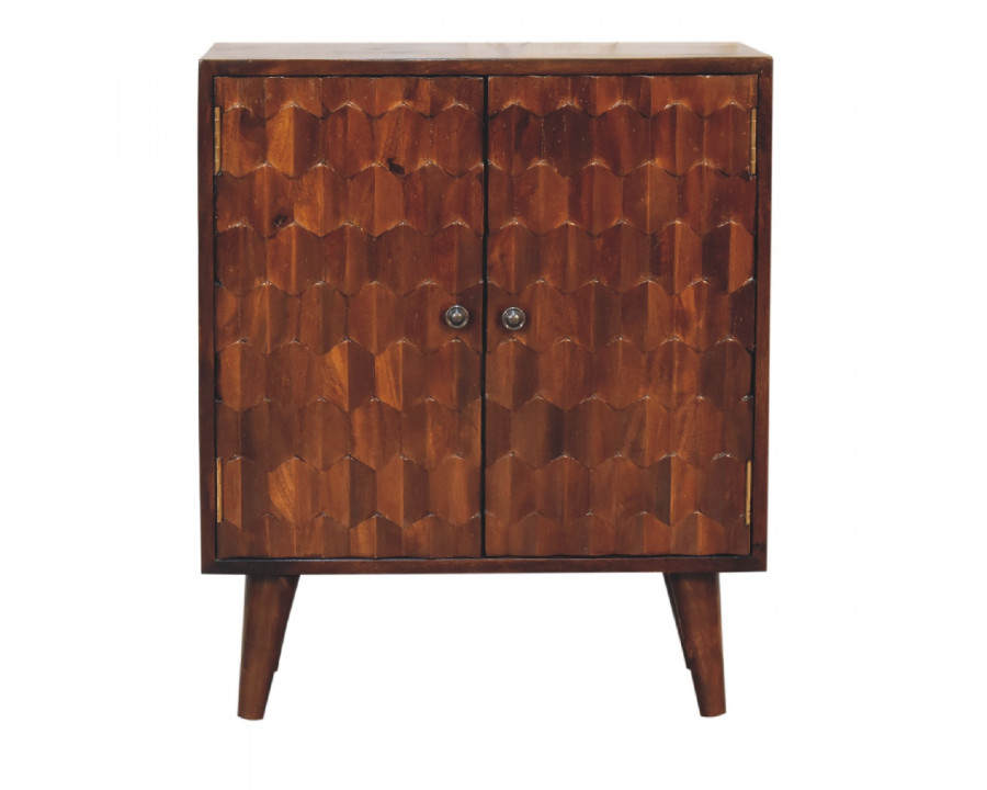 Artisan - Pineapple Carved Cabinet in Chestnut