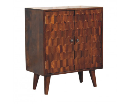 Artisan - Pineapple Carved Cabinet in Chestnut