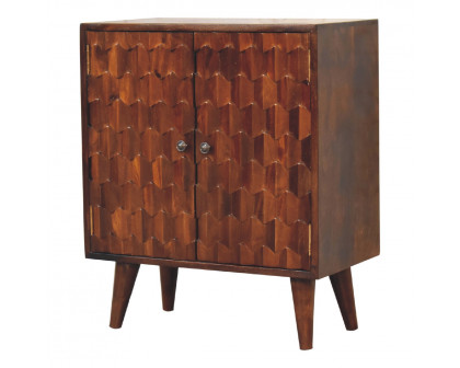 Artisan - Pineapple Carved Cabinet in Chestnut