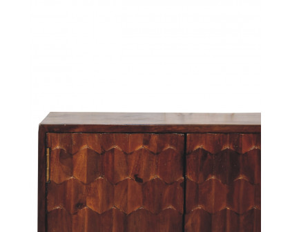 Artisan - Pineapple Carved Cabinet in Chestnut