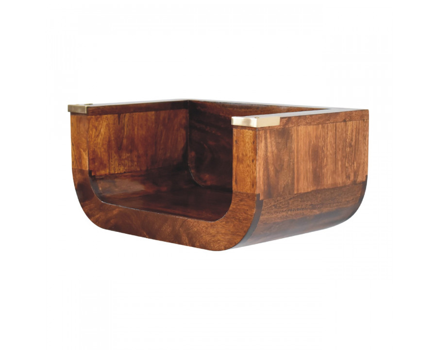 Artisan - Indira Floating Nightstand in Chestnut