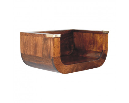 Artisan - Indira Floating Nightstand in Chestnut