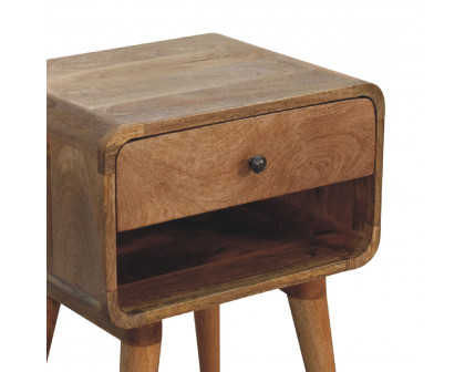 Artisan Curved Open Nightstand - Oak-Ish