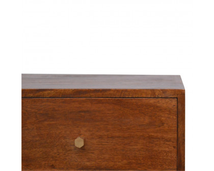 Artisan - Pattern Nightstand with 2 Drawer in Gold