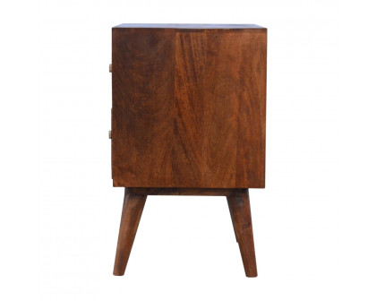 Artisan - Pattern Nightstand with 2 Drawer in Gold