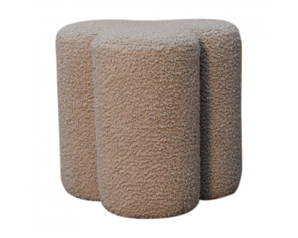 Artisan - Clover Footstool in Mud, Boucle