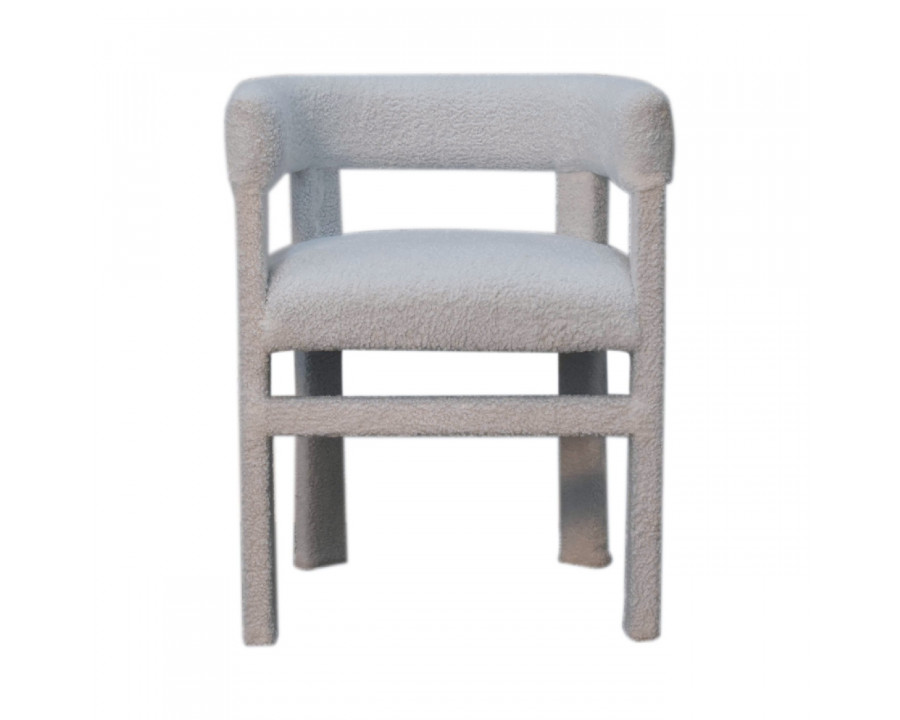 Artisan - Occasional Chair in White, Boucle