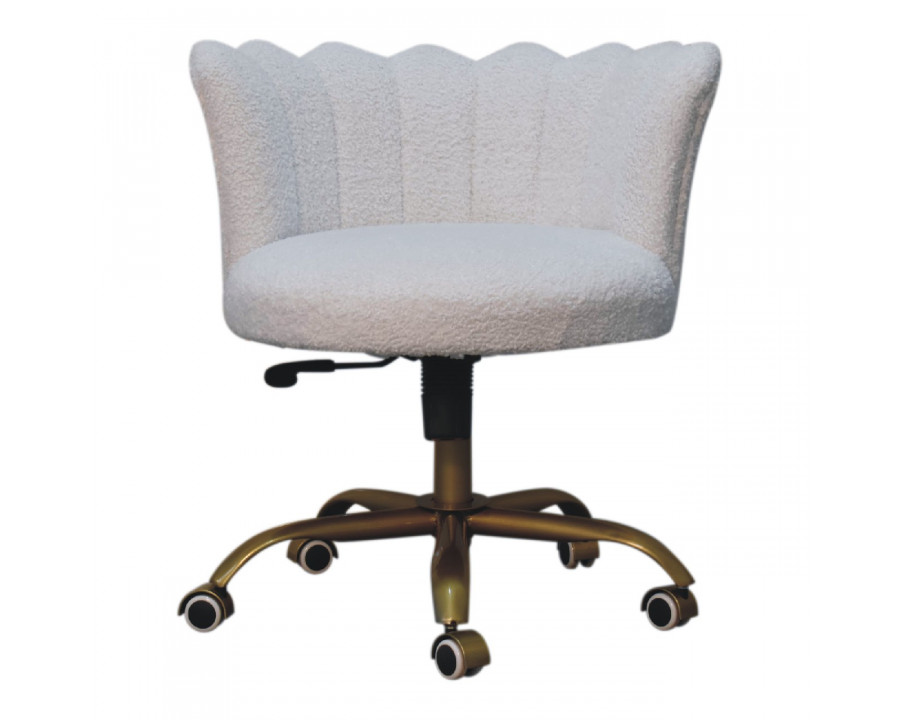 Artisan - Swivel Chair in White, Boucle