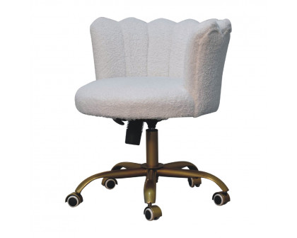 Artisan™ Swivel Chair - White, Boucle