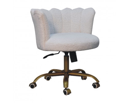 Artisan™ Swivel Chair - White, Boucle