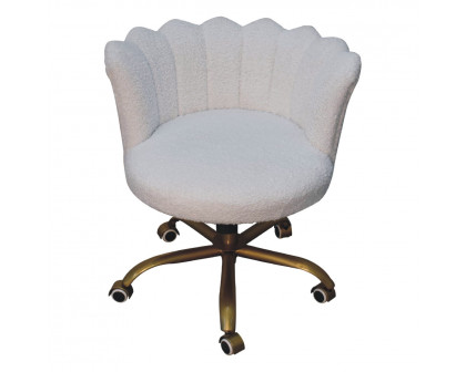 Artisan™ Swivel Chair - White, Boucle