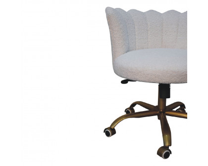 Artisan™ Swivel Chair - White, Boucle