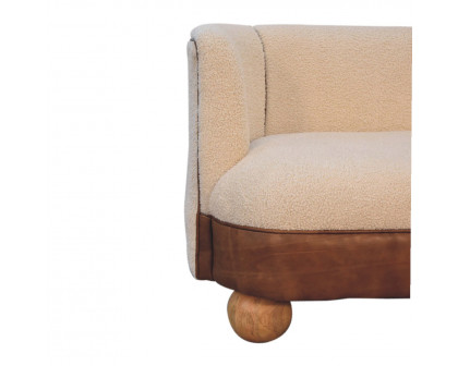 Artisan - Buffalo Sofa in Cream, Boucle