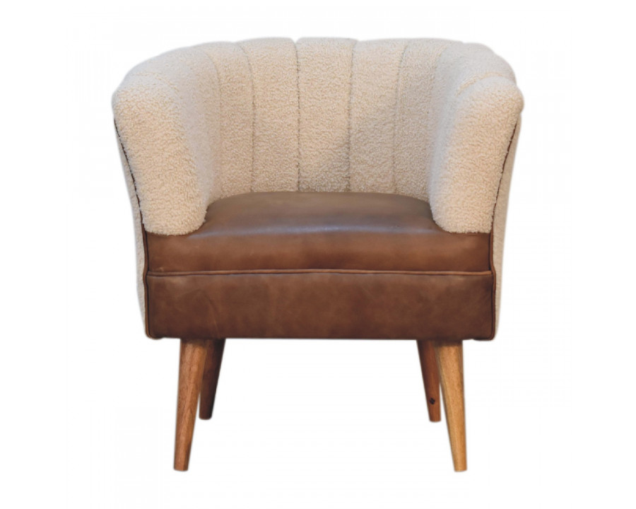 Artisan - Buffalo Armchair in Cream, Boucle