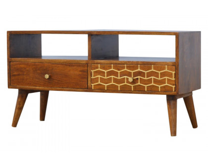 Artisan - Gold Art Pattern Drawer Media Unit