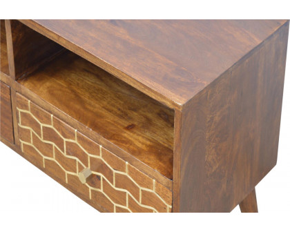 Artisan - Gold Art Pattern Drawer Media Unit