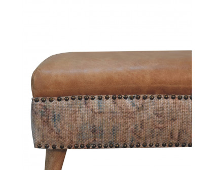 Artisan Haven Durrie Square Footstool