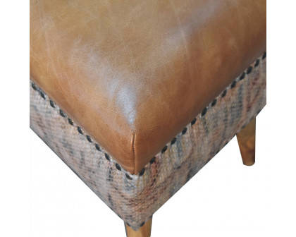 Artisan Haven Durrie Square Footstool