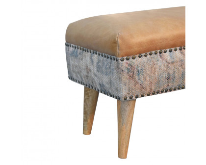 Artisan Haven Durrie Square Footstool