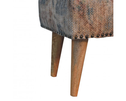 Artisan Haven Durrie Square Footstool