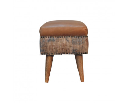 Artisan Haven Durrie Square Footstool