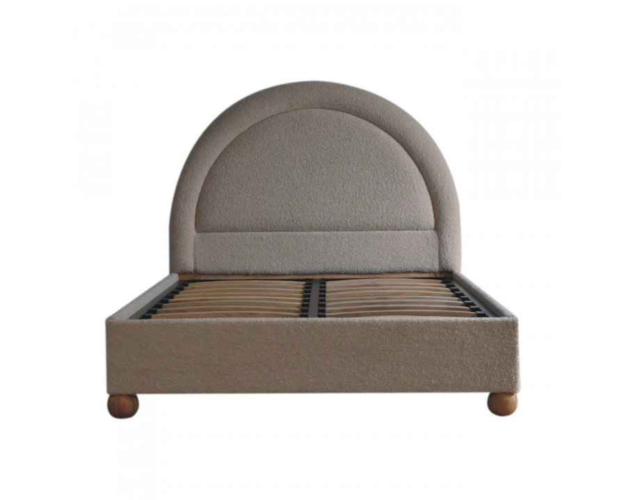 Artisan - Double Bed in Cream, Boucle