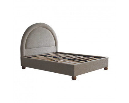 Artisan - Double Bed in Cream, Boucle