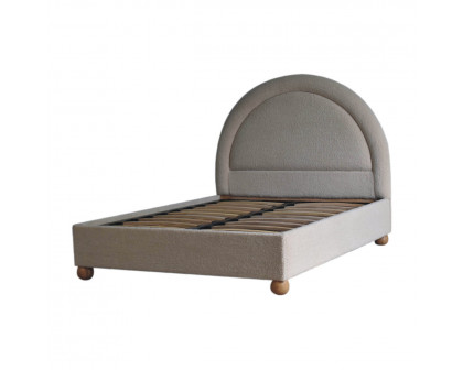 Artisan - Double Bed in Cream, Boucle