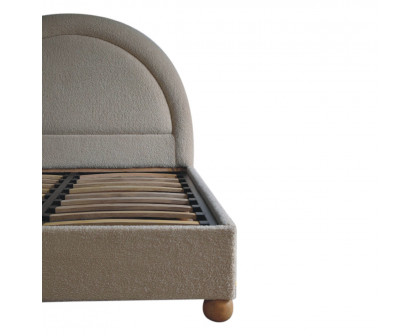 Artisan - Double Bed in Cream, Boucle